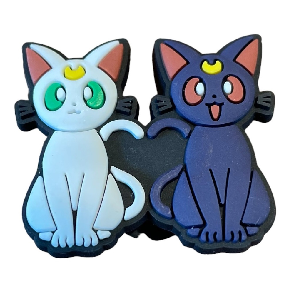 Artemis & Luna from Sailor Moon Croc Charm